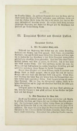 III. Tarquinius Priskus und Servius Tullius