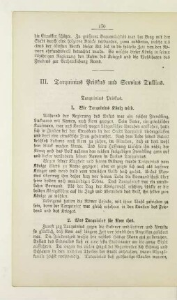 III. Tarquinius Priskus und Servius Tullius