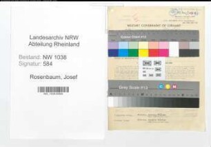 Entnazifizierung Josef Rosenbaum , geb. 12.03.1903 (Kaufmaennischer Angestellter)