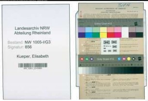 Entnazifizierung Elisabeth Kueper , geb. 02.10.1895 (Postassistentin)