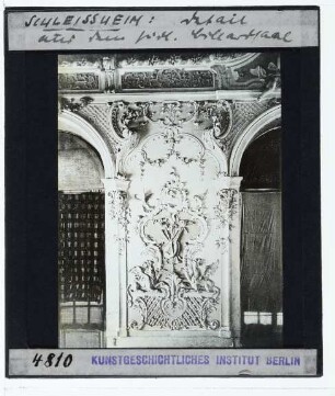 Oberschleißhem, Neues Schloss : Innenansicht, Billardsaal, Dekoration