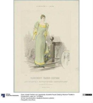 Illustrirte Frauen-Zeitung: Réunion-Toilette in Prinzessform