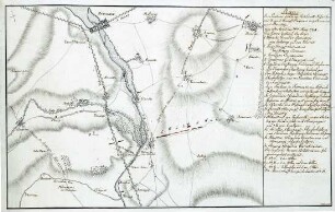 WHK 32 Krieg mit Frankreich 1792-1805: Plan der Stellungen der hessischen und der kaiserlichen Truppen bei Denain und Douchy-les-Mines, 11. April bis 11. Mai 1794