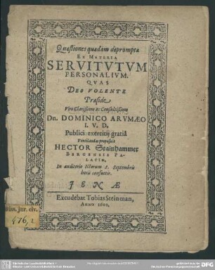 Quaestiones de servitutibus personalibus
