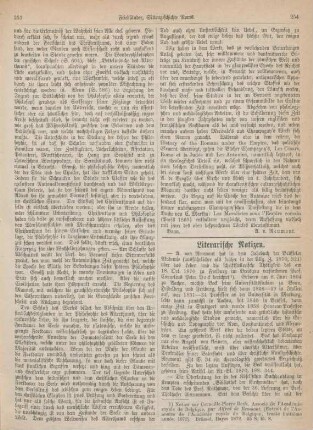 254-256 Literarische Notizen