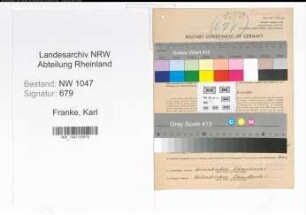 Entnazifizierung Karl Franke , geb. 04.12.1890 (Angestellter)