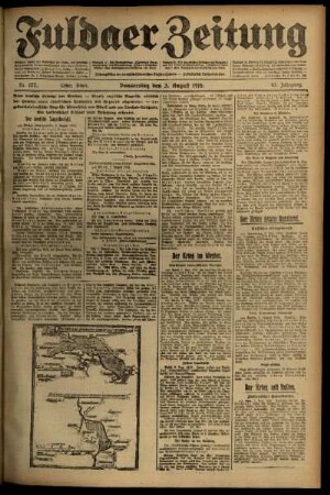 Erste Ausgabe vom Donnerstag, den 03. August 1916.