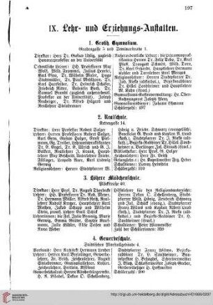 Lehr= und Erziehungs=Anstalten