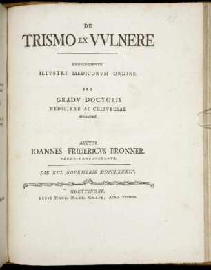 De Trismo Ex Vulnere
