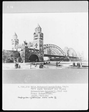 Hohenzollernbrücke, 1907/1911