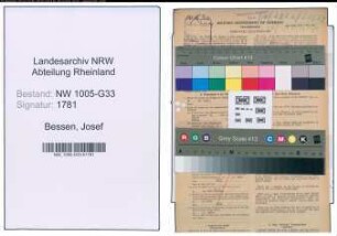 Entnazifizierung Josef Bessen , geb. 19.05.1912 (Student)
