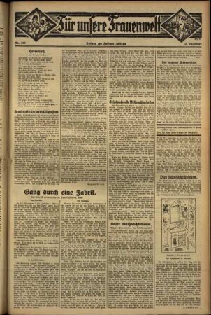 Zweite Ausgabe vom Donnerstag, den 13. Dezember 1934.