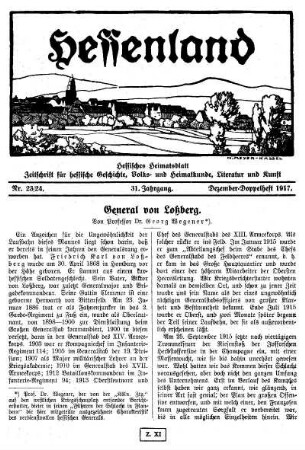 Nr. 23/24, Dezember-Doppelheft 1917
