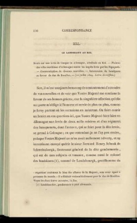 XLI. Le Landgrave au Roi (10 juillet 1604)