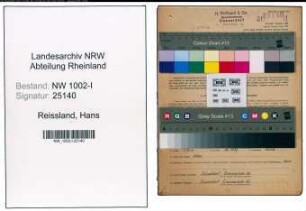 Entnazifizierung Hans Reissland, geb. 23.05.1909 (Kaufmann)