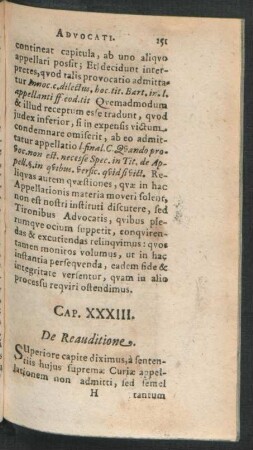 Cap. XXXXIII. De Reauditione.
