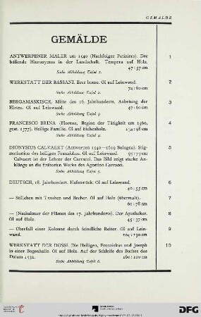 Gemälde (Nr. 1-86)