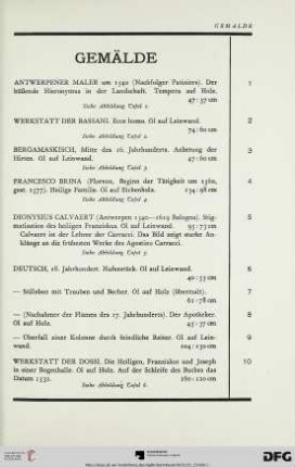 Gemälde (Nr. 1-86)