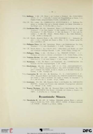 Byzantinische Münzen (Nr. 1745-1755)