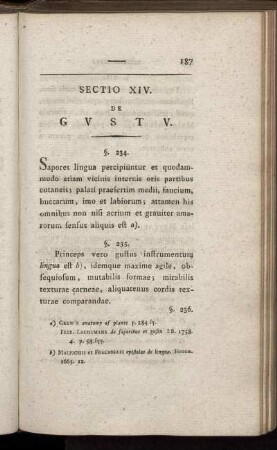 Sectio XIV. De Gustu