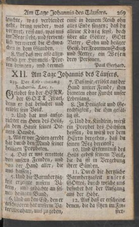 XII. Am Tage Johannis des Täufers