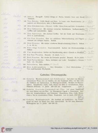Gobelins Orientteppiche (Nr. 161-214)