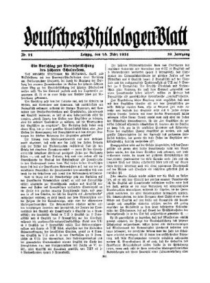 Ein Vorschlag zur Vereinheitlichung des höheren Schulwesens