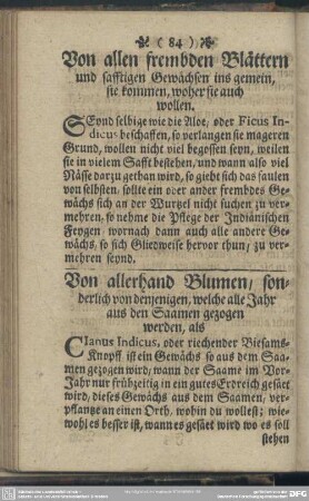 Von allen frembden Blättern und safftigen Gewächsen ins gemein, sie kommen, woher sie auch wollen