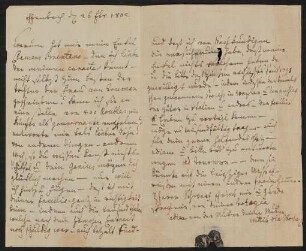 Brief von Sophie von La Roche an Clemens Brentano