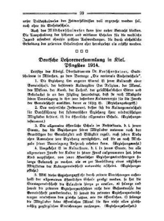 Deutsche Lehrerversammlung in Kiel, Pfingsten 1914