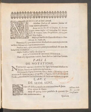 Cap. I. - De Sede Soni