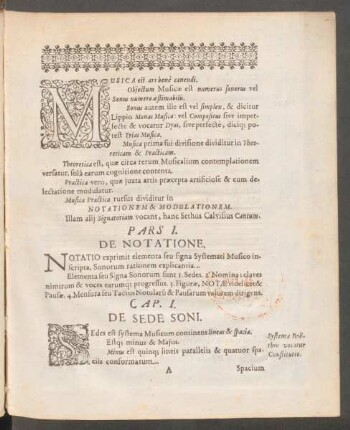 Cap. I. - De Sede Soni
