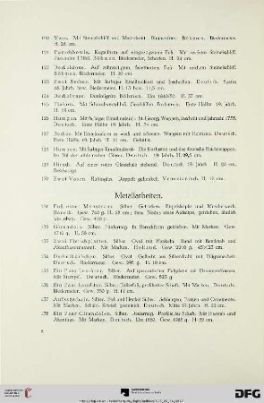 Metallarbeiten (Nr. 131-194)