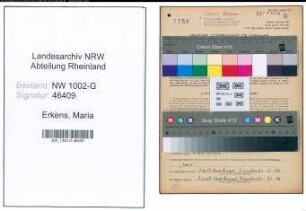 Entnazifizierung Maria Erkens, geb. 04.05.1890 (Schneiderin)