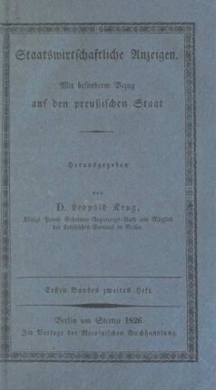 Ersten Bandes zweites Heft