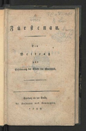 Fürstenau : Ein Beitrag zur Beförderung der Würde der Menschheit