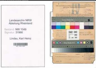 Entnazifizierung Karl Heinz Lindau , geb. 31.05.1910 (Arzt)