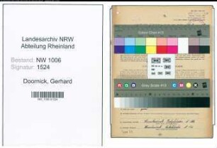 Entnazifizierung Gerhard Doornick , geb. 19.07.1895 (Landwirt)
