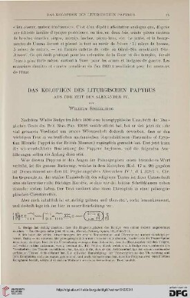 35: Das Kolophon des liturgischen Papyrus aus der Zeit des Alexander IV.