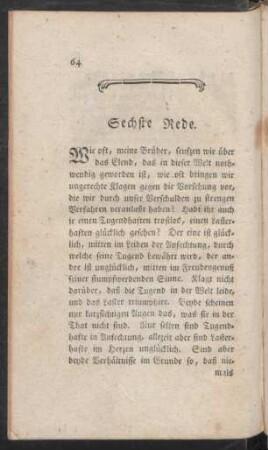 Sechste Rede