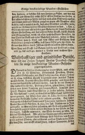 Wahrhafftiger und gründlicher Bericht ...