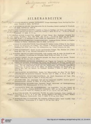 Silberarbeiten (Nr. 1-56)