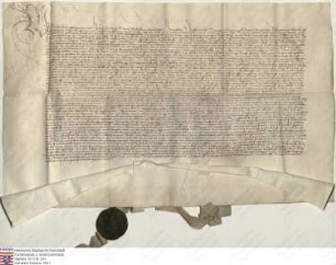 Erzbischof Diether von Mainz (Mentze), des heiligen Römischen (Romischen) Reichs durch Germanien Erzkanzler und Kurfürst, bestätigt folgenden Vert...