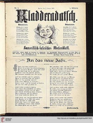 50: Kladderadatsch: Humoristisch-satirisches Wochenblatt