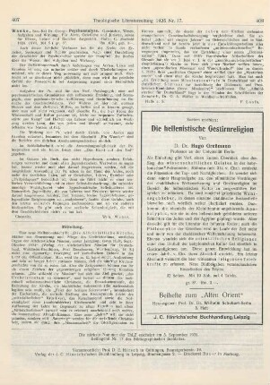 407 [Rezension] Wanke, Georg, Psychoanalyse. Geschichte, Wesen, Aufgaben und Wirkung