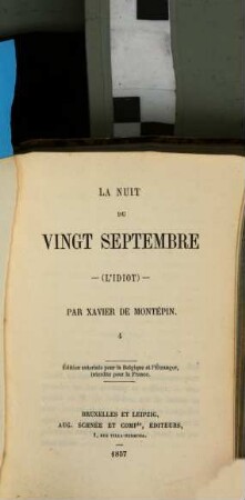 La nuit du vingt septembre : (l'idiot), 4