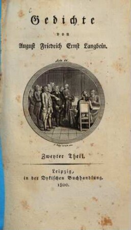 Gedichte, Zweyter Theil