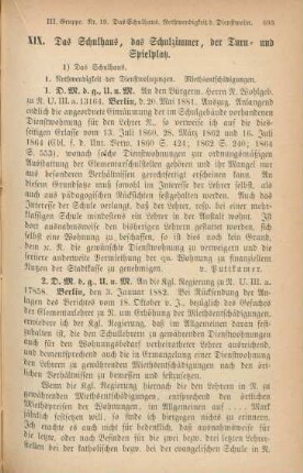 XIX. Das Schulhaus, das Schulzimmer, der Turn- und Spielplatz