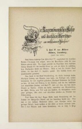 Die luxemburgischen Kaiser und deutschen Herrscher aus verschiedenen Häusern