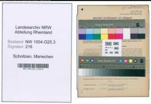 Entnazifizierung Mariechen Scholtzen , geb. 06.01.1898 (Vertreterin)